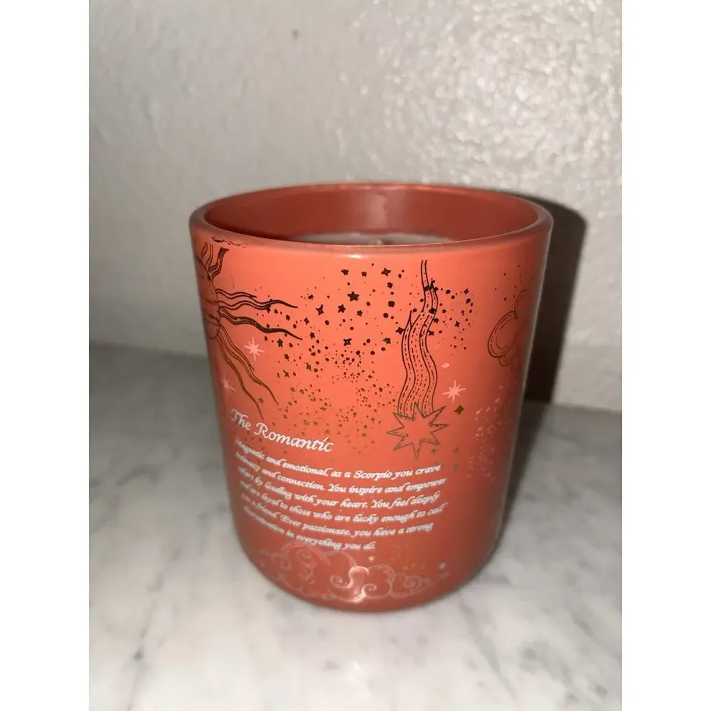 Anthropologie Candle Zodiac Sign Scorpio Glass 9.5 Oz